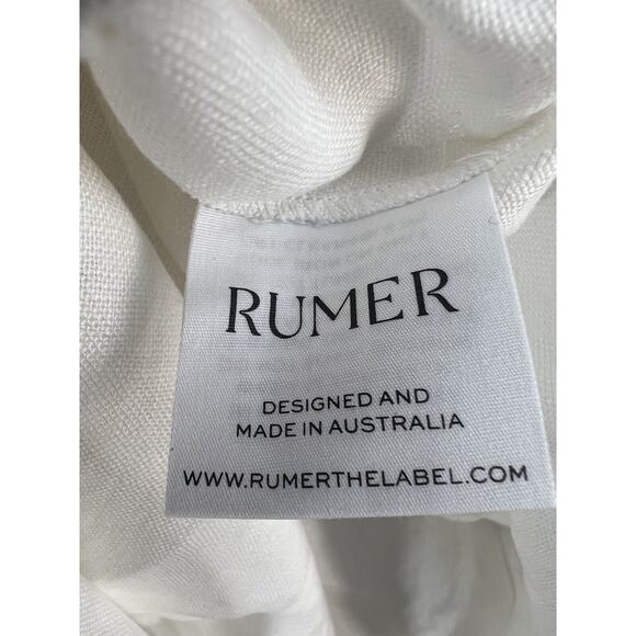 Rumer Avalon Ring Dress Size Small 100% Linen White Cutout - Picture 11 of 12